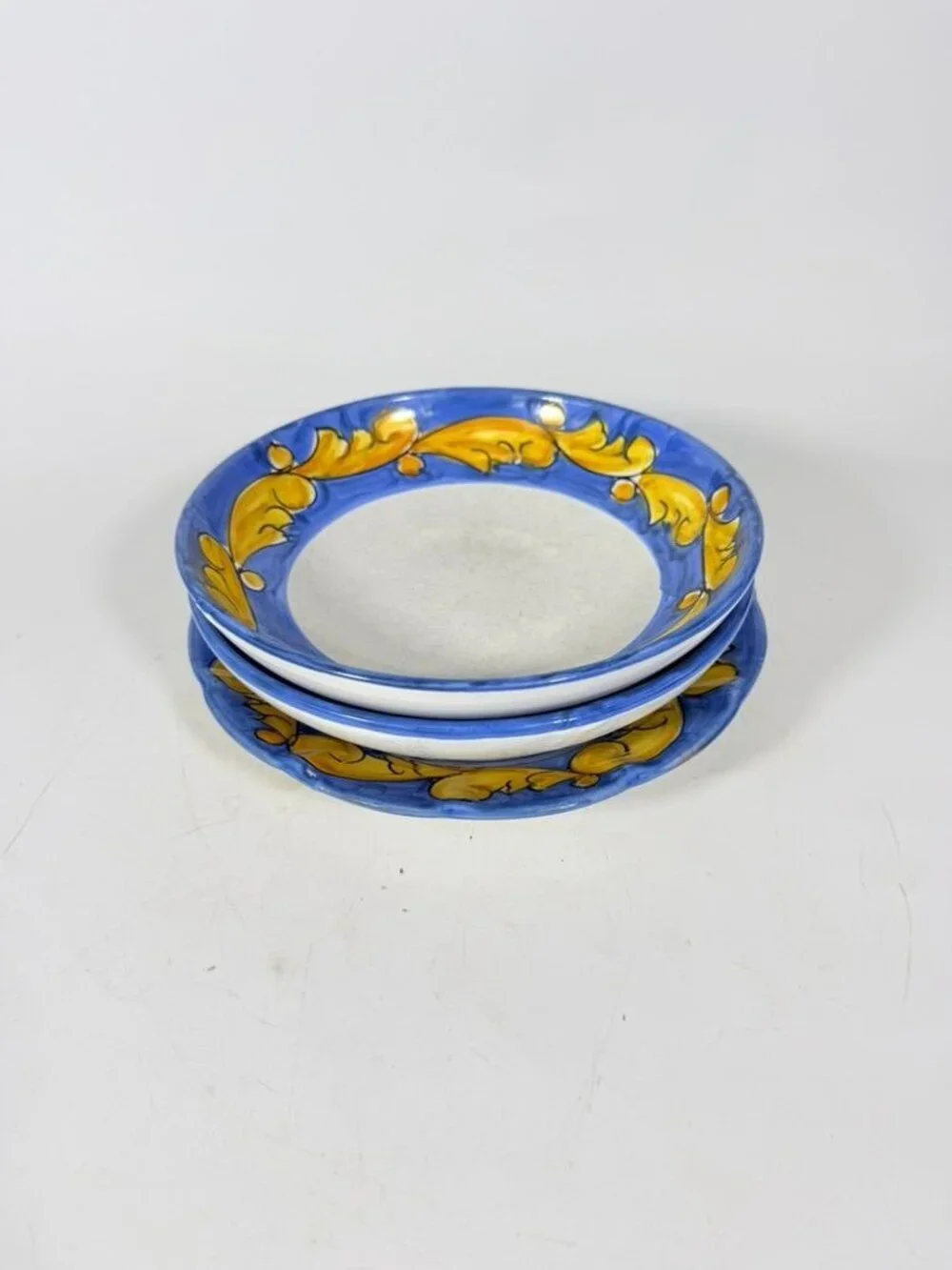 Salad Plate Bowls Set 3 Vietri Solimente Pottery Italian Florentine Replacement